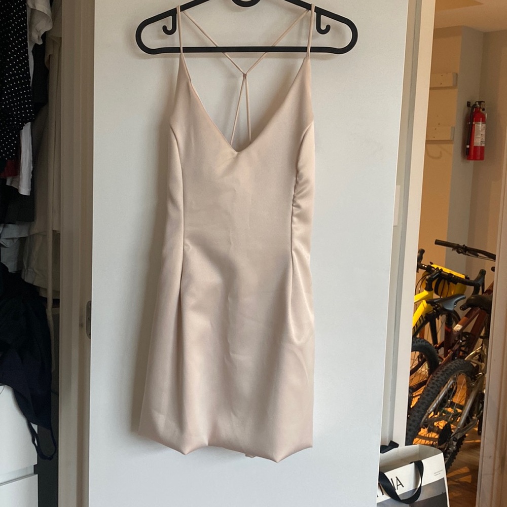 Silk mini dress (with pockets!)
